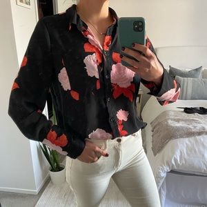 Who What Wear floral blouse